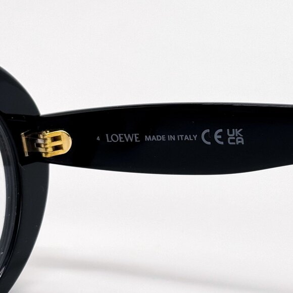 NEW LW50089I 001, LOEWE WOMEN OVAL EYEGLASSES LOEWE BLACK EYEWEAR - Picture 9 of 10